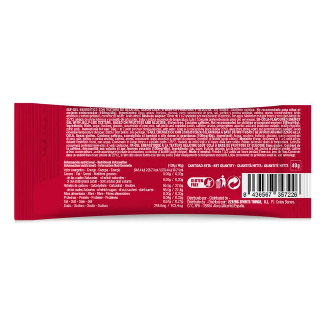 226ERS HydraJelly 40g Energigelé Cola, 100 mg koffein 