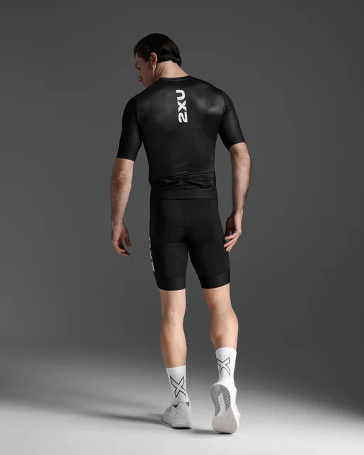 2XU Aero Hex Tri Sleeved Tröja Black/White, Str. XL 