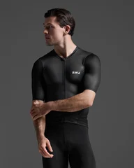2XU Aero Hex Tri Sleeved Tr&#246;ja Black/White, Str. XL
