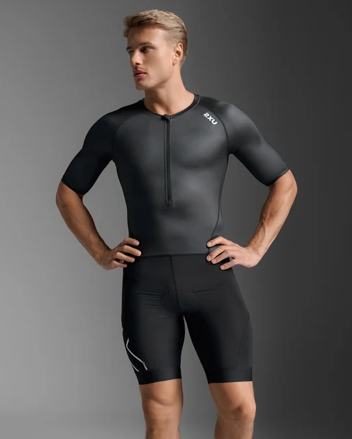 2XU Core Sleeved Trisuit Black/White, Str. M 