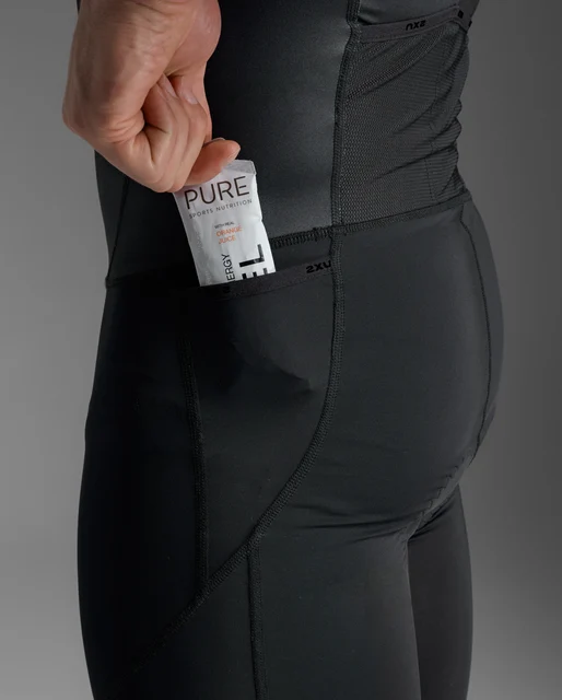 2XU Core Sleeved Trisuit Black/White, Str. M 