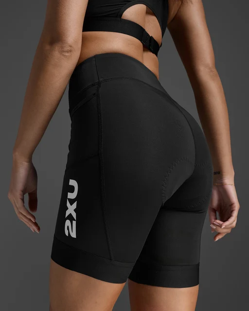 2XU Core Tri 6" Dame Shorts Black/White, Str. S 