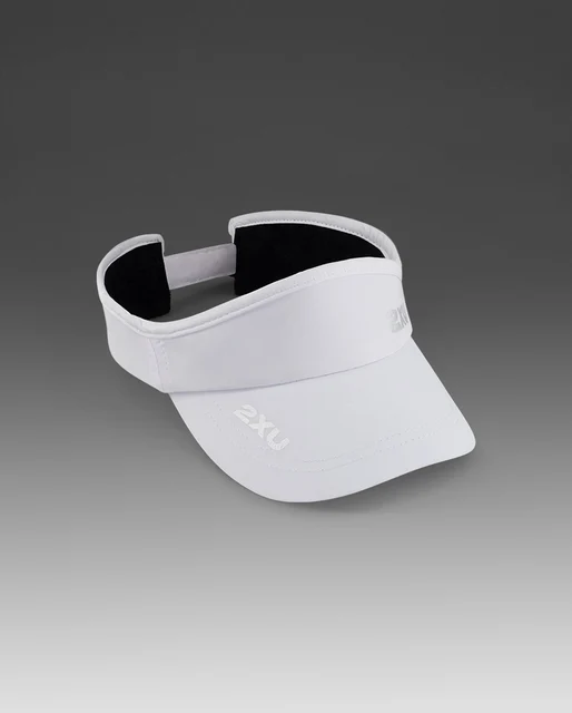 2XU Run Visor White/White 