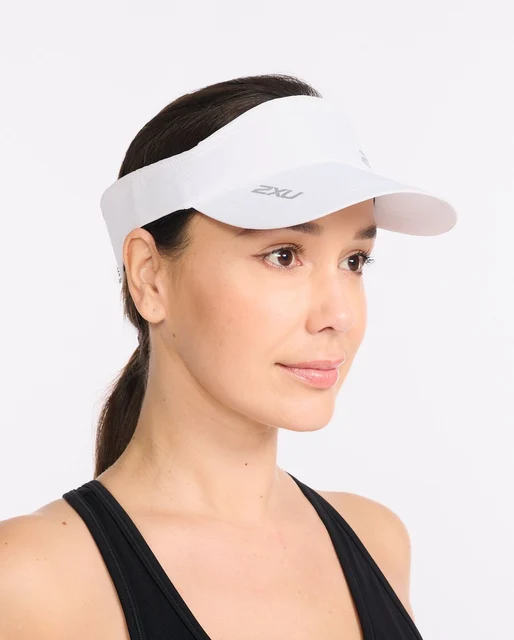 2XU Run Visor White/White 