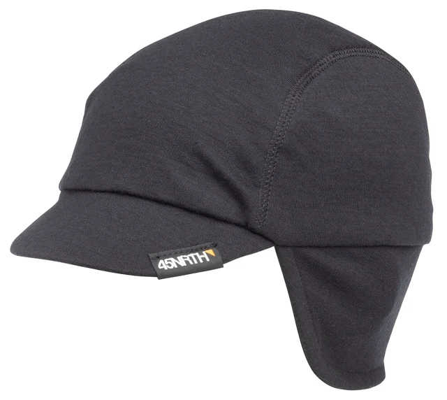 45Nrth Greazy Merinoull Sykkelcaps Sort, Str. L/XL 