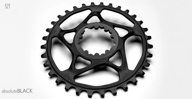 Absolute Black Sram DM Krankdrev Sort, 28T, Spiderless, 50mm kjedelinje 