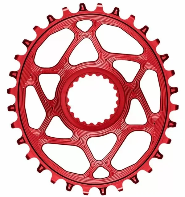 Absolute Black DM Oval Krankdrev Red, 28T 