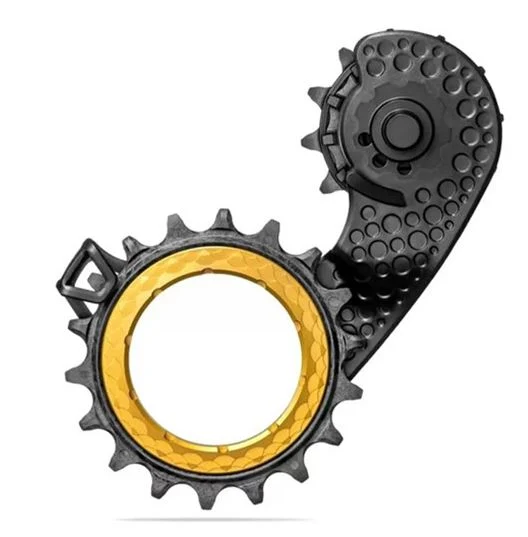 Absolute Black HOLLOWcage Pulley Kit Black/Red - Bikeshop.no