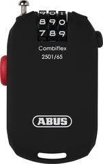 Abus 2501 Combiflex 65 cm Wirel&#229;s Svart, Kode, 65 x 1,6 mm, 55,5 gram
