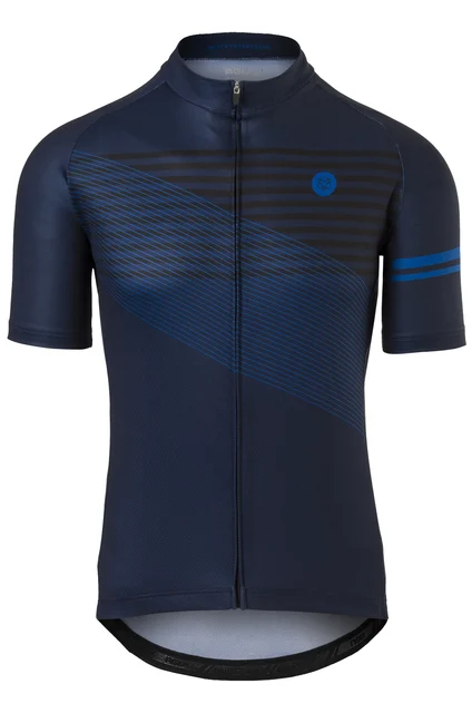 AGU Striped SS Essential Sykkeltrøye Deep Blue, Str. S 