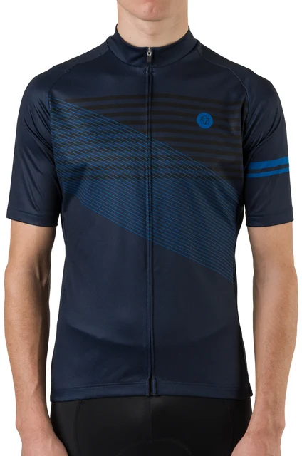 AGU Striped SS Essential Sykkeltrøye Rød, Str. S 