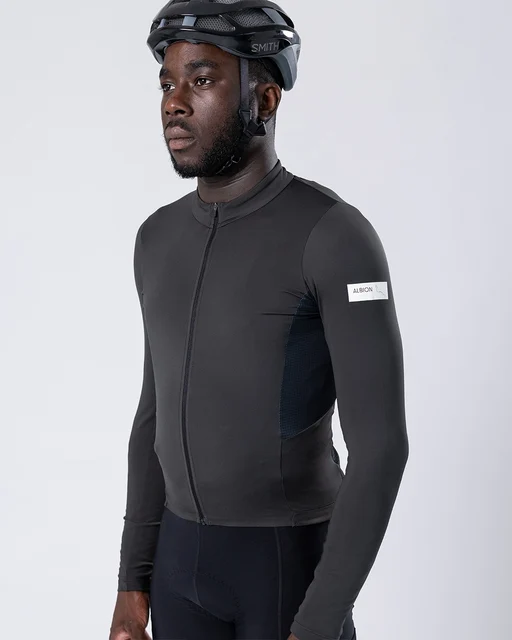Albion Men's Traverse LS Sykkeltrøye Basalt, Str. XS 