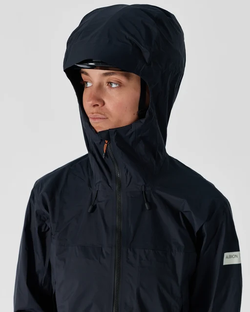 Albion Zoa Rain Shell Regnjakke Midnight Blue, Str. XS 