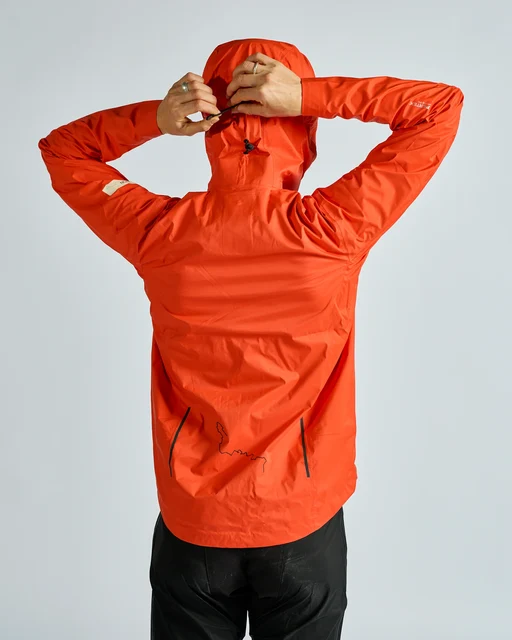 Albion Zoa Rain Shell Regnjakke Orange, Str. M 