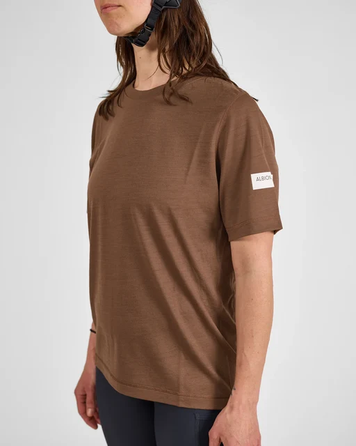 Albion Merino Riding T-Skjorte Umber, Str. XXL 