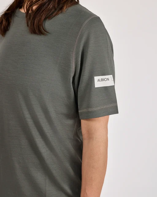 Albion Merino Riding T-Skjorte Shale Green, Str. XXL 