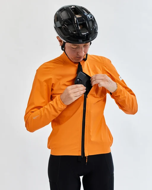 Albion Wmn's All Road Pertex® Regnjakke Orange, Str. XS 
