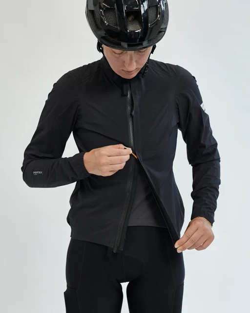 Albion Wmn's All Road Pertex® Regnjakke Black, Str. L 