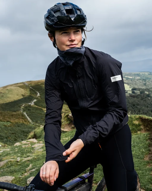 Albion Wmn's All Road Pertex® Regnjakke Black, Str. L 