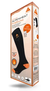 AlpenHeat AJ26 Oppvarmede Sokker m/APP Bomull, APP-kontroll, USB-C lader