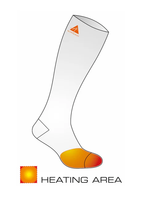 AlpenHeat AJ27 Oppvarmede Sokker m/APP Str. XL 