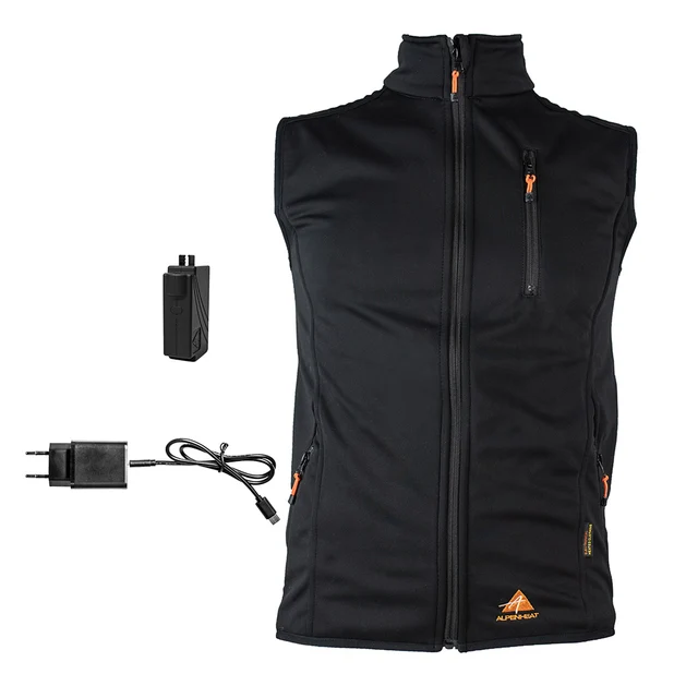 Alpenheat Fire Softshell APP Varmevest Black, Str. XS 