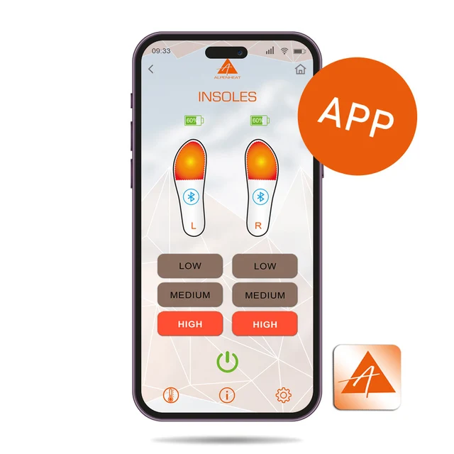 AlpenHeat IS9App Värmesulor Str. S/M (35-40) 