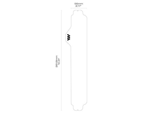 AMS Kjedestagbeskyttelse Road Gravel Clear / Silver, 55x262mm 15gram 