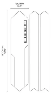 AMS Kjedestagbeskyttelse Maze / Black, 60x270x 15gram