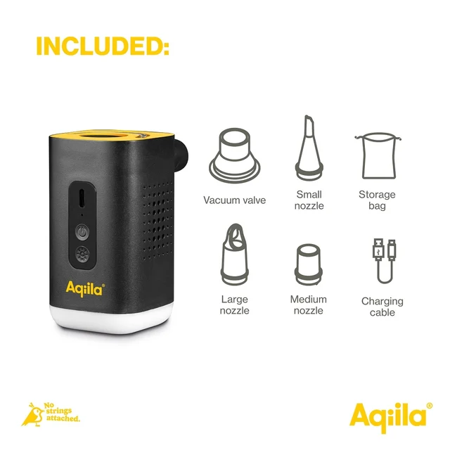Aqiila Airbird C2 Pumpe Sort, 1200 mAh, m/lys 