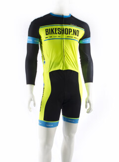 ATLET Pro Bikeshop Skin Suit Signalgul/Sort, Str. XS