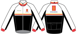 Atlet Elite Kongsberg v&#229;r/h&#248;stjakke Sort, Windtex, teamt&#248;y for Kongsberg