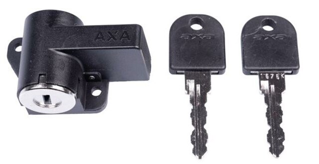 AXA Shimano Batterilås Sort, 2 nøkler 