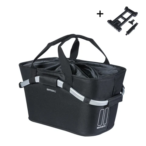 Basil Classic Carry All MIK Kurv Bak Sort, Alu/Stoff, 22L, ink MIK System