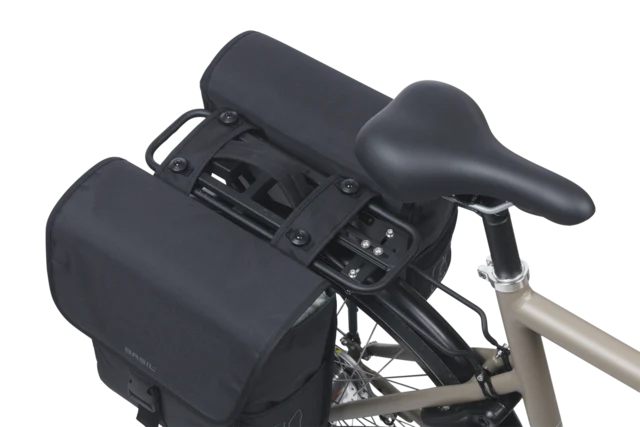 Basil GO Go-Double MIK Sideveske Sett Sort, 32L, ink MIK system 