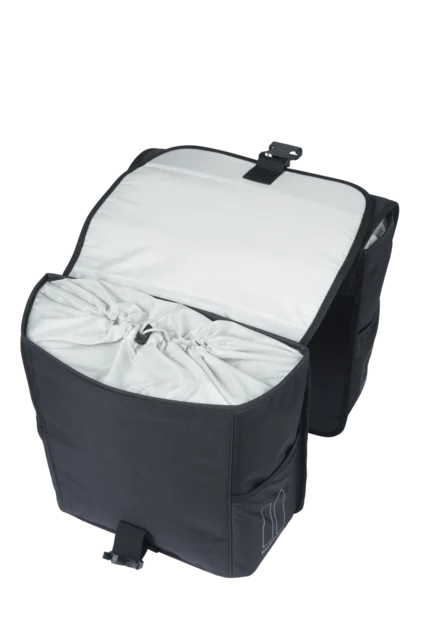 Basil GO Go-Double MIK Sideveske Sett Sort, 32L, ink MIK system 