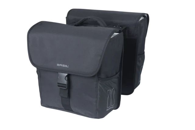 Basil GO Go-Double MIK Sideveske Sett Sort, 32L, ink MIK system 