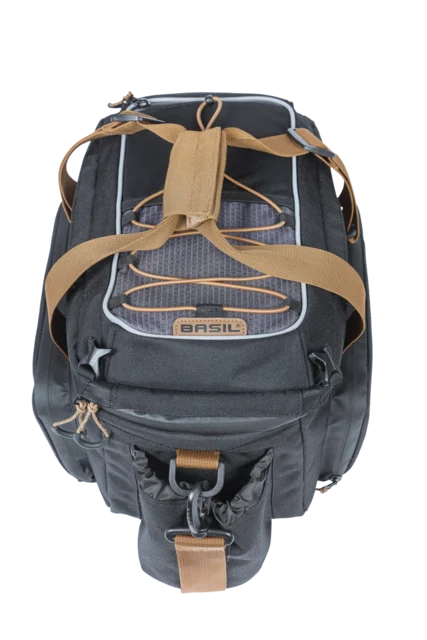 Basil Miles XL MIK Bagasjebrett Veske Sort, 9-36L, IPX3, ink MIK System 