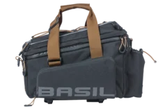 Basil Miles XL MIK Bagasjebrett Veske Sort, 9-36L, IPX3, ink MIK System