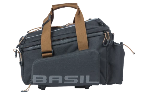 Basil Miles XL MIK Bagasjebrett Veske Sort, 9-36L, IPX3, ink MIK System