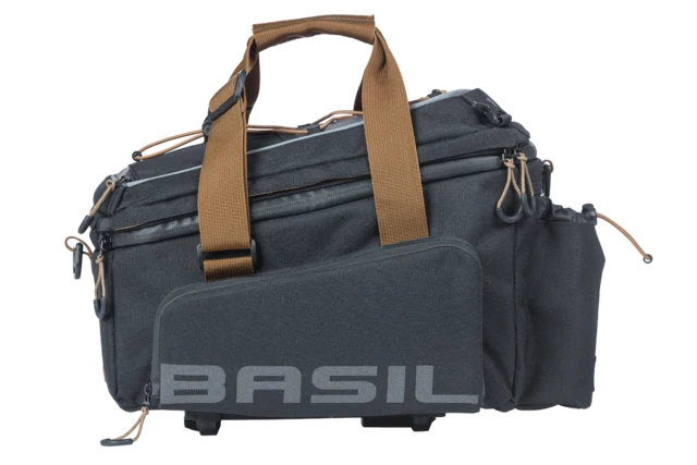 Basil Miles XL MIK Bagasjebrett Veske Sort, 9-36L, IPX3, ink MIK System 