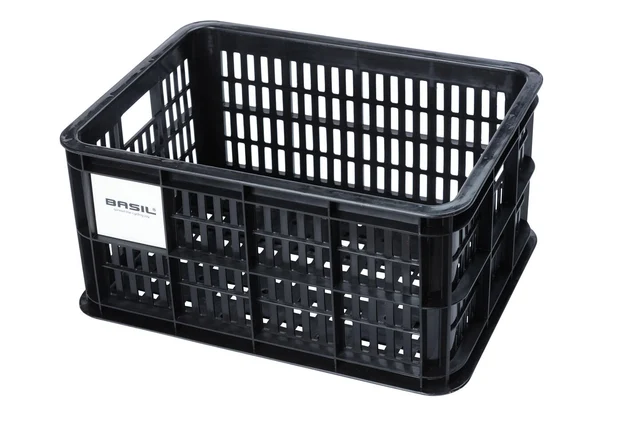 Basil Crate Medium Kasse Sort, 29.5L, resirkulert 