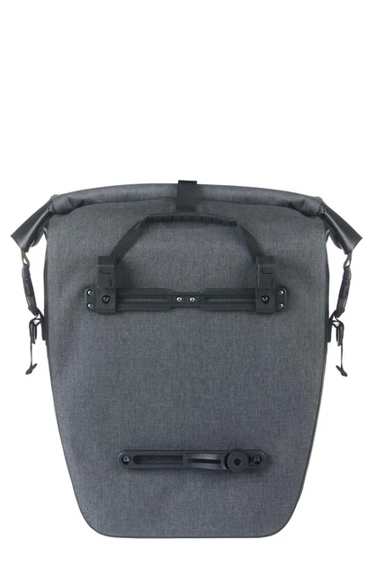 Basil Navigator StormMIK Hooks Sideveske L, Grå, 31L, MIK Hooks System, Vanntett 