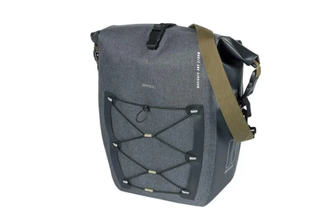 Basil Navigator MIK Studs Sideveske L Grå, 31L, IPX3, ink MIK-StudsPlate