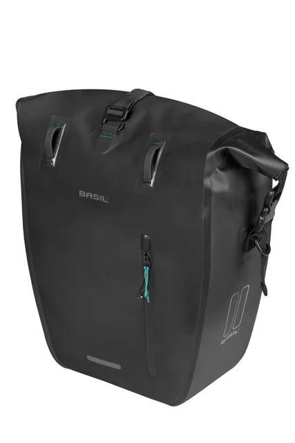 Basil Rivo MIK Hooks Sideveske M Sort, 15L, MIK Hooks System, Vanntett 