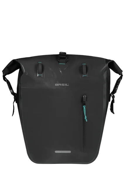 Basil Rivo MIK Hooks Sideveske M Sort, 15L, MIK Hooks System, Vanntett 