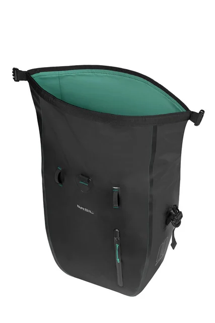 Basil Rivo MIK Hooks Sideveske M Sort, 15L, MIK Hooks System, Vanntett 