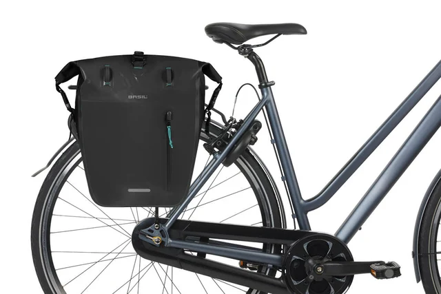 Basil Rivo MIK Hooks Sideveske M Sort, 15L, MIK Hooks System, Vanntett 