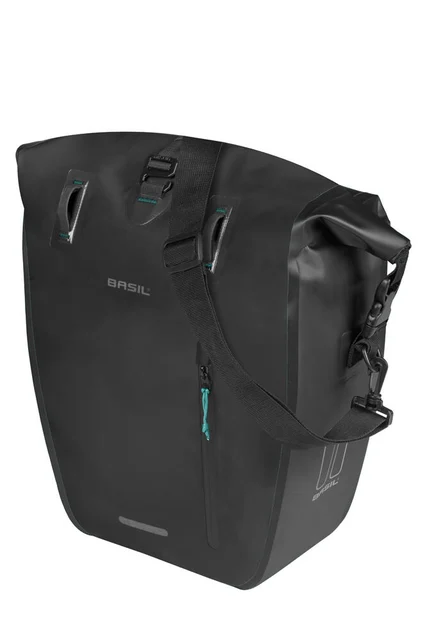 Basil Rivo MIK Hooks Sideveske M Sort, 15L, MIK Hooks System, Vanntett 
