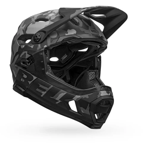 Bell Super DH Spherical Hjelm Matte/Gloss Black Camo, Str. S